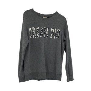Noisy May grey Dream Big graphic pullover jumper lettering inspirational